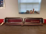 1963 Pontiac Bonneville Front Grille Header Panel Assy Original Gm W/ Emblem 821. Fixed Price $275.00.