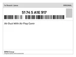 Genuine Bmw Air Duct With Flap Contr 51-74-5-A1E-917 New. Fixed Price $284.36.