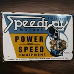 Speedway Motors Vintage Tin Sign Collection, Power And Garage Decoration. Fixed Price $318.94.