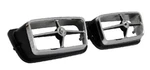 New! 1970 Ford Mustang Mach Chrome Grill Light Bezels, Doors Pair Left - Right. Fixed Price $139.95.