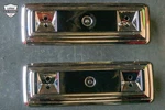 66-67 Arm Rest Insert Dodge Plymouth Rechromed Rear Set 68579. Fixed Price $125.00.