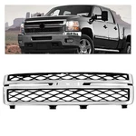 Front Grille For 2011-2014 Chevrolet Silverado 2500 3500 Hd Black And Chrome. Fixed Price $100.99.