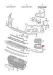 Genuine Audi RS5 Coupe Sportb. Air Guide Grille 8W6807681QT94. Fixed Price $358.46.