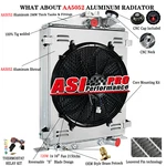 3-ROW Aluminum Radiator&shroud Fan 1932 Ford Hi-boy Hot Rod Rat Chevy V8. Fixed Price $239.00.