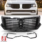 Fits Lincoln Navigator 2015-2017 Front Upper Grille Gloss Black With Trim. Fixed Price $799.99.