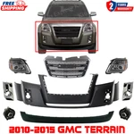 Front Bumper Cover Primed & Grille With Headlights For 2010-2015 Gmc Terrain. Fixed Price $941.82.