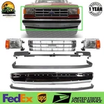 Front Bumper Kit + Chrome Grille Headlight Assembly For 1987-1988 F-series. Fixed Price $932.09.