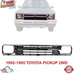 New Front Grille Assembly Chrome & Black Plastic For 1992-1995 Toyota Pickup 2WD. Fixed Price $175.33.
