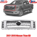 Front Bumper Upper Grille Chrome For 2017-2019 Nissan Titan Xd. Fixed Price $418.96.