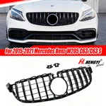 Glossy Black Front Grille Fit For 2015-2021 Mercedes Benz C-class W205 C63/C63. Fixed Price $103.99.