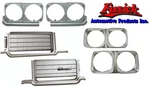 1970 Olds Cutlass Supreme Grille Emblem Headlight Bezel Housing Set. Fixed Price $610.00.