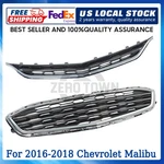 For Chevrolet Malibu 2016-2018 Front Bumper Upper & Lower Honeycomb Mesh Grille. Fixed Price $57.00.