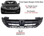 Original 2013-2015 Honda Accord Front Bumper Upper Grille Base 71121-T2F-A010-M1. Fixed Price $55.00.