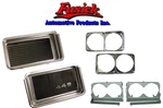 1971 Olds Cutlass 442 Grille Headlight Bezel And Housing Emblem Set. Fixed Price $650.00.
