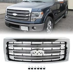 2009-2013 14 Ford F150 F-150 Front Grille Platinum Chrom. Fixed Price $244.00.