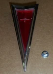 1975 Catalina Grill Header Panel Arrowhead Emblem, Nos Gm 496847. Fixed Price $79.00.