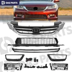 For 2013-2015 Honda Accord Front Grille Set W/ Fog Light Lower Chrome New. Fixed Price $139.96.