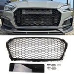 RS5 Style Front Grill For Audi A5 B9 2017-2019 Gloss Black Honeycomb Mesh. Fixed Price $114.52.