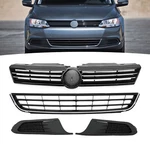 Set For 2011-2014 Jetta Front Bumper Upper & Lower Grille W/chrome Lh Rh Bezel. Fixed Price $60.99.