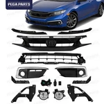 12PCS For Honda Civic Sedan 2019-2021 Front Upper Lower Grille Fog Lights Kits. Fixed Price $119.96.