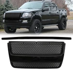 2006-10 Ford Explorer Sport Trac Gloss Black 2PCS Front Grille Hood Molding. Fixed Price $135.55.