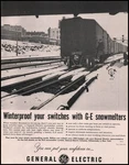 1952 General Electric Photo Train Car Snowmelter Calrod Heater Print Ad. Fixed Price $12.29.