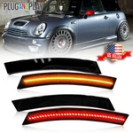 Smoke Lens Led Side Marker Light For 02-08 Mini Cooper R50 R52 R53 Amber&red 4PC. Fixed Price $44.99.