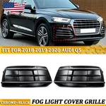 Pair Front Bumper Lower Fog Light Grille Cover Bezel For Audi Q5 2018-2020. Fixed Price $50.89.