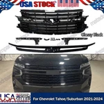 Fit 2021-2024 Chevy Tahoe/suburban Front Upper Grille Bumper Gloss Black. Fixed Price $332.49.