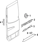 Genuine Mercedes-benz Door Emblem 907-817-24-00. Fixed Price $56.22.