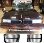 1987-88 Olds Cutlass 442 Chrome Black Grill Set Repro Gm# 22528712 & #22528713. Fixed Price $385.00.