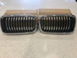New Front Hood Grille Left & Right Replace Bmw Oem # 51138231593/4 Chrome Black. Fixed Price $138.99.