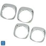1969 Firebird Trans Headlamp Light Bezel Inner Outer Chrome Lh Rh Set Of 4. Fixed Price $353.99.