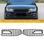 Black Front Honeycomb RS4 Style Fog Light Grill Cover For Audi A4 B8.5 2013-2016. Fixed Price $35.06.