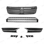 For Passat 2012-15 Upper Chrome Grille/lower Mesh/fog Light Cover/bumper Bracket. Fixed Price $105.41.