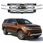 Satin Chrome Front Bumper Grille 2022-2024 Ford Expedition Painted To Match. Fixed Price $664.99.