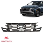 For Hyundai Tucson 2025 Front Grille Black Chrome With Camera Hole 86350N9HB0TRC. Fixed Price $499.99.
