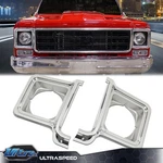 Pair Silver Headlight Trim Bezel Fit For 73-78 Chevy Gmc C/k Pickup Truck. Fixed Price $66.74.
