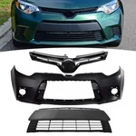 For 2014 2015 2016 Toyota Corolla Front Bumper Cover Upper Lower Grille Kit. Fixed Price $158.69.