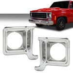 Fit For 1973-1978 Chevy Gmc C/k Pickup Truck Silver Headlight Trim Bezel Pair. Fixed Price $66.74.