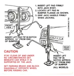 Jacking Instructions Decal For 1967 Oldsmobile Cutlass And 442 Models GM#396323. Fixed Price $18.98.