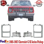 Headlight Bezels Silver + Signal Lights For 1985-1987 Chevy C/k Series Pickup. Fixed Price $112.46.