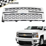 104-02508B Front Upper Grille Chrome&black For Chevy Silverado 1500 14-15. Fixed Price $125.57.