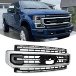 Ford F250 F350 Super Duty 2020-2022 Platinum Satin Aluminum Font Upper Grill. Fixed Price $255.68.