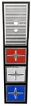1965 Mercury Comet/caliente/villager; Center Grill Emblem Insert; Red White &. Fixed Price $29.99.