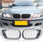 Chrome Front Kidney Grille For 2002-2005 Bmw E46 320I 330I 325XI 4DR Sedan Lci. Fixed Price $36.98.