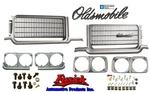 1970 Olds Cutlass Supreme Grille Emblem Headlight Bezel Housing & Hardware Set. Fixed Price $694.00.