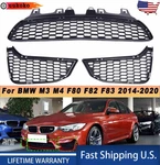 3PCS Bumper Center Mesh Grille Fog Light Bezel For Bmw M3 F80 M4 F82 F83. Fixed Price $103.37.