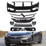 For 2016-2018 Honda Civic Sedan Front Bumper Upper Lower Grille W/ Fog Light. Fixed Price $229.99.