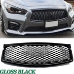 Jdm Style For 2014-2017 Infiniti Q50 Sedan Front Upper Grille Glossy Black. Fixed Price $62.99.